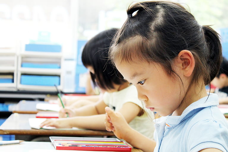 小学校受験ペーパー強化コース受講模様