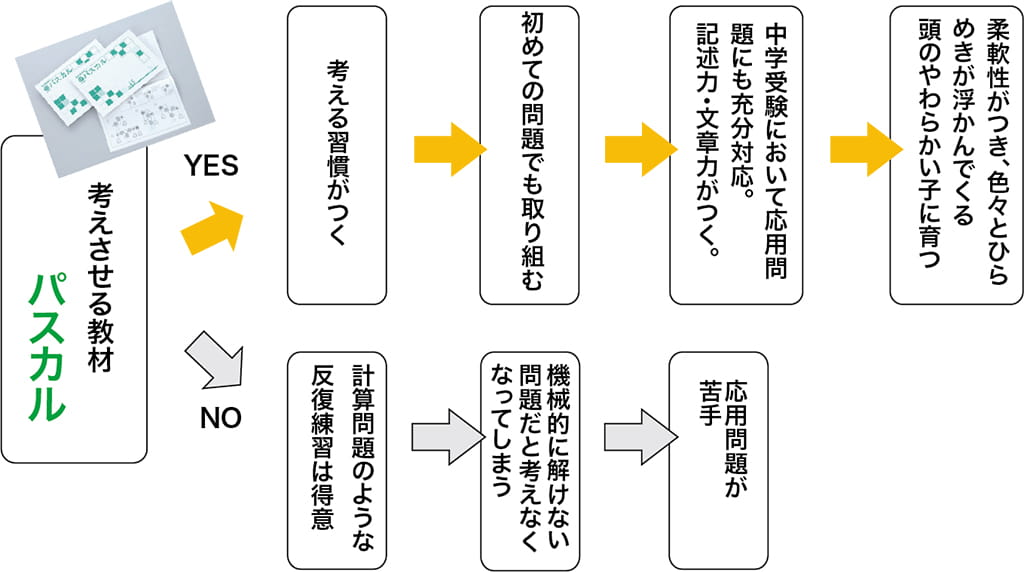 頭をやわらかくする教材パスカルのフロー図